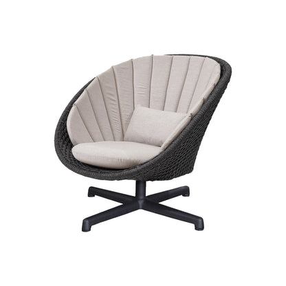 Cane-line Peacock loungestol med svingbart understell i aluminium