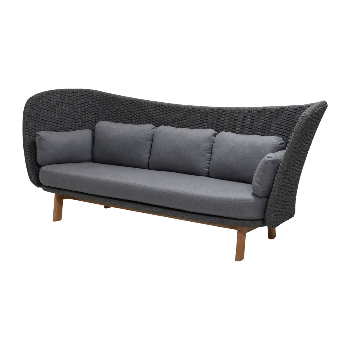 Cane-line Peacock Wing 3-seter sofa, teak, inkl. puter