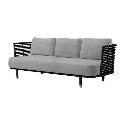Cane-line Sense 3-seter sofa, Black rotting, indoor