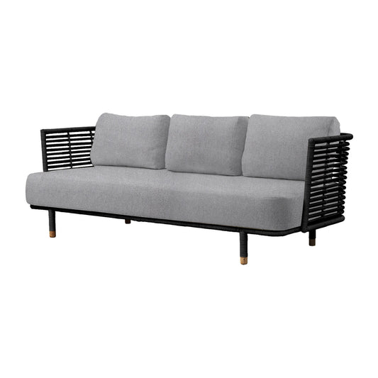 Cane-line Sense 3-seter sofa, Black rotting, indoor