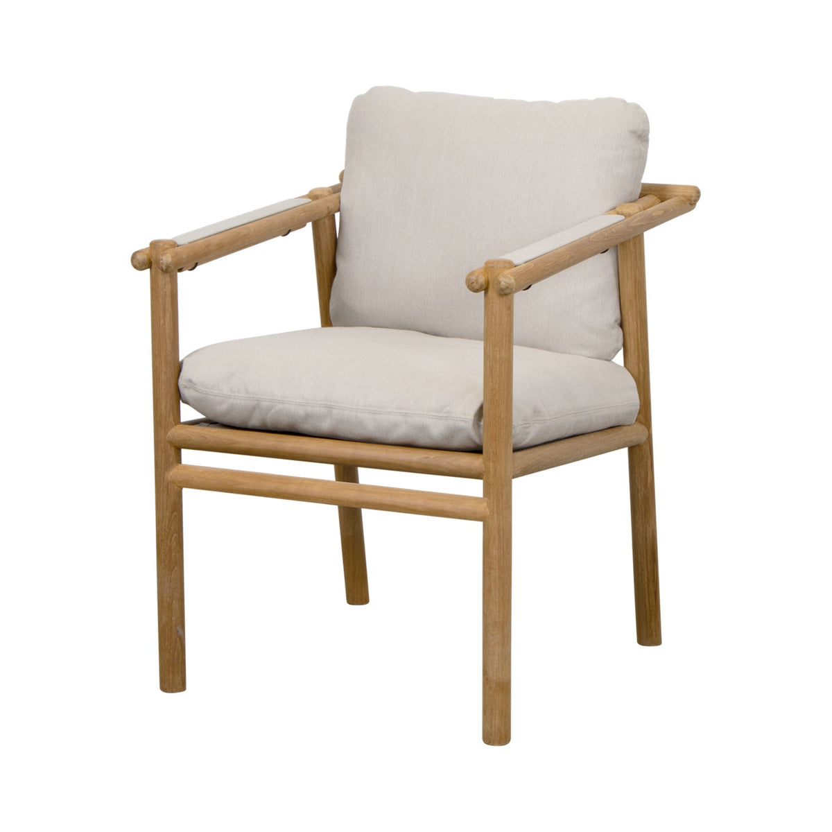 Cane-line Sticks stol med armlener, teak. Velg putesett
