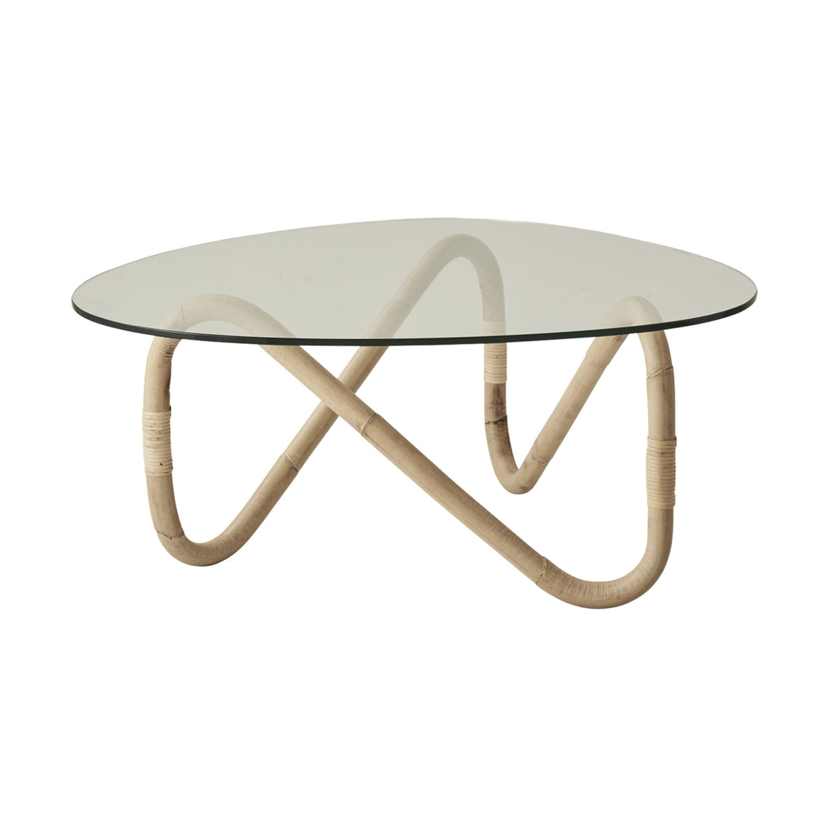 Cane-line Wave sofabord 96×89 cm, aluminium og herdet glass