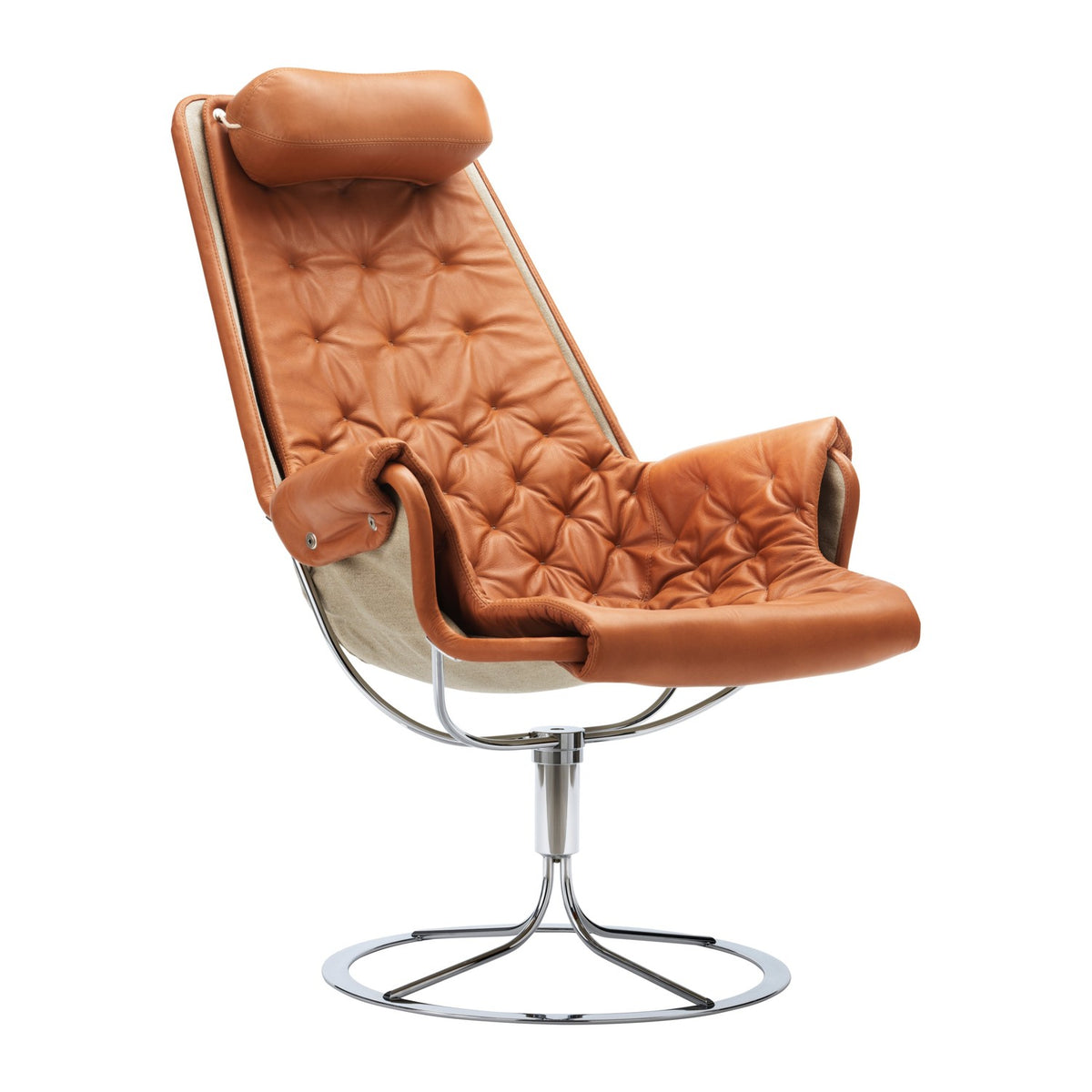 DUX Jetson lenestol, krom og Dakota skinn 24 cognac