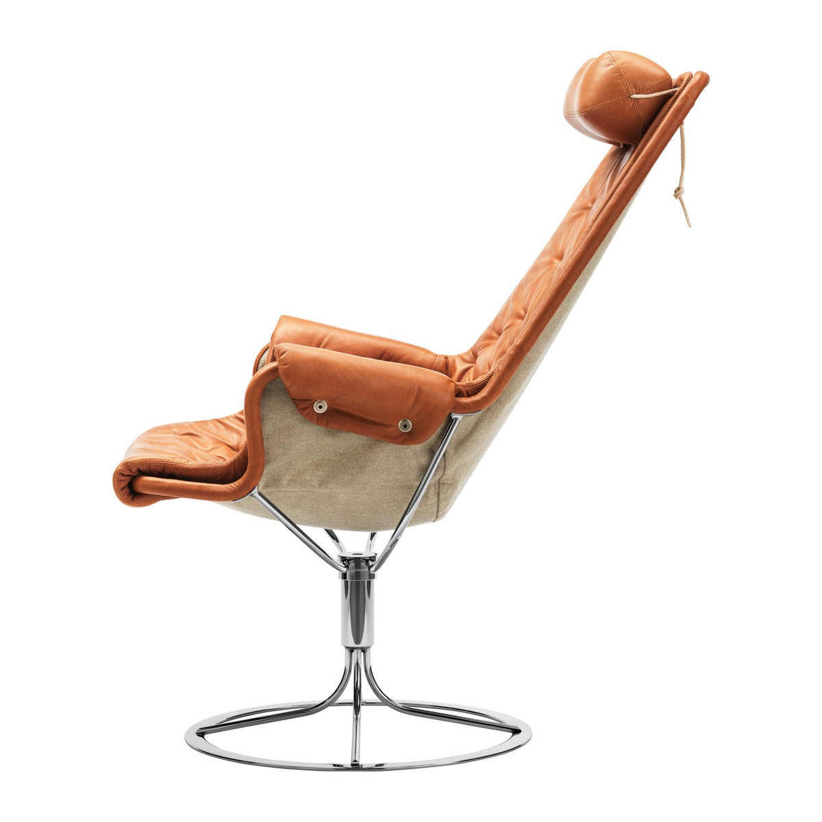 DUX Jetson lenestol, krom og Dakota skinn 24 cognac