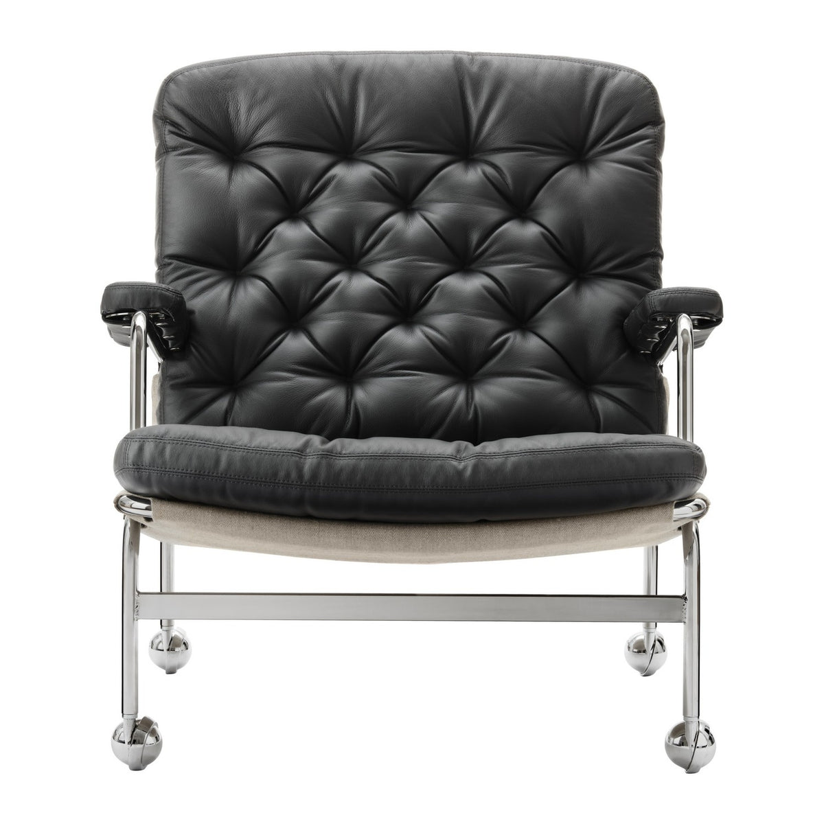 DUX Karin 73 lenestol, krom og Elmo Soft skinn 93068
