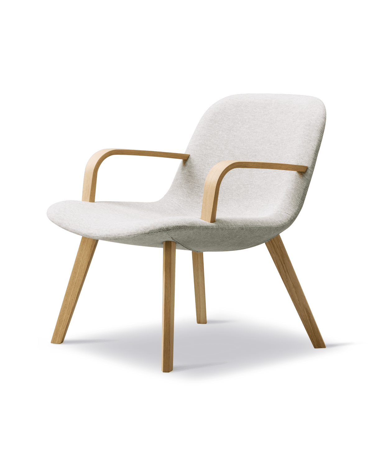 Fredericia Eyes Lounge Wood Armchair trestell. Velg tekstil og treverk