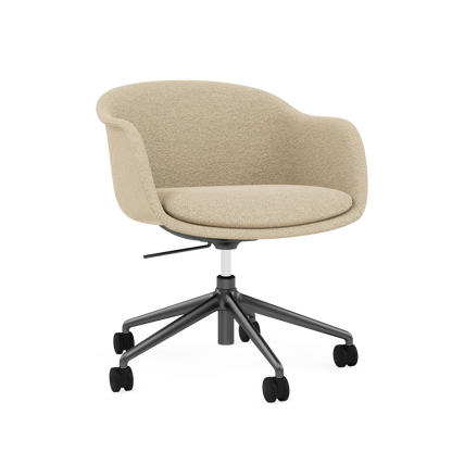 Muuto Fiber Conference konferansestol med gasslift og hjul. Velg tekstil
