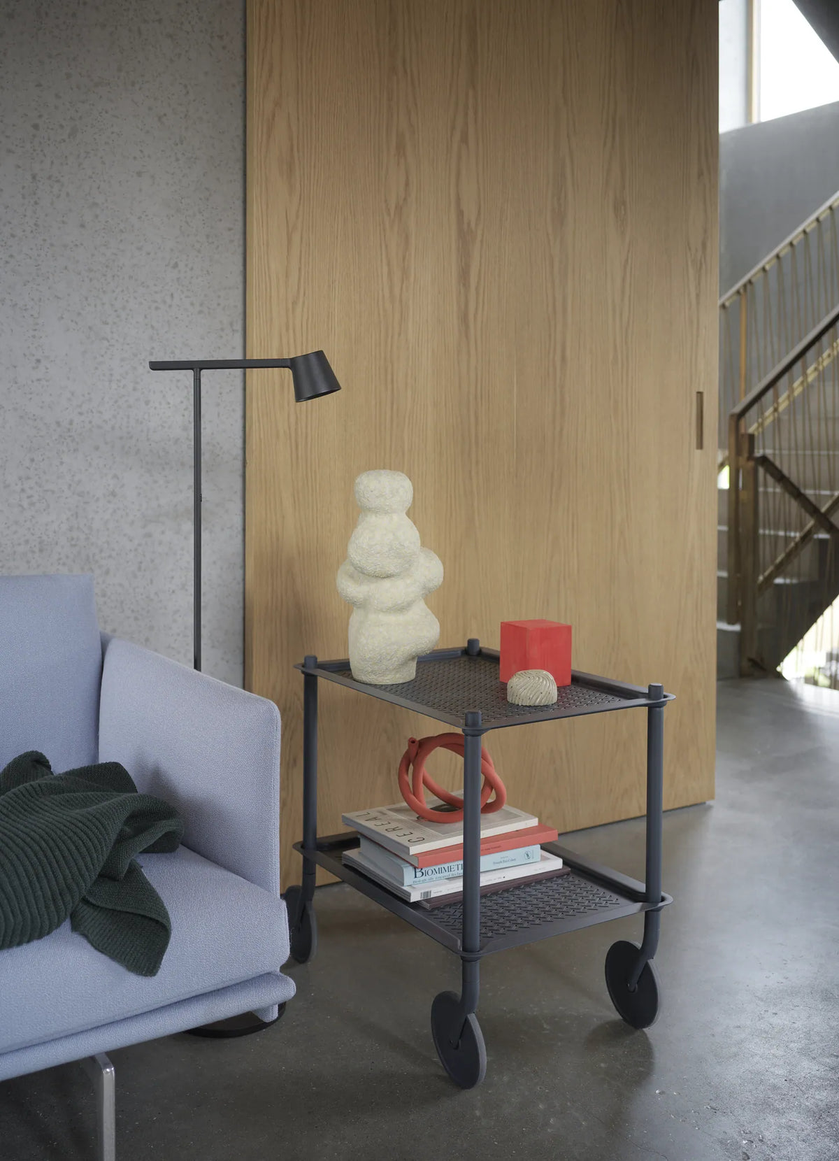 Muuto Rhythm pledd i babylamaull. Dark Green