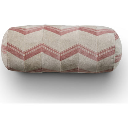 Eilersen Pyjamas pølsepute Flux Ø22 x 50 cm – R01 – rosa / hvit