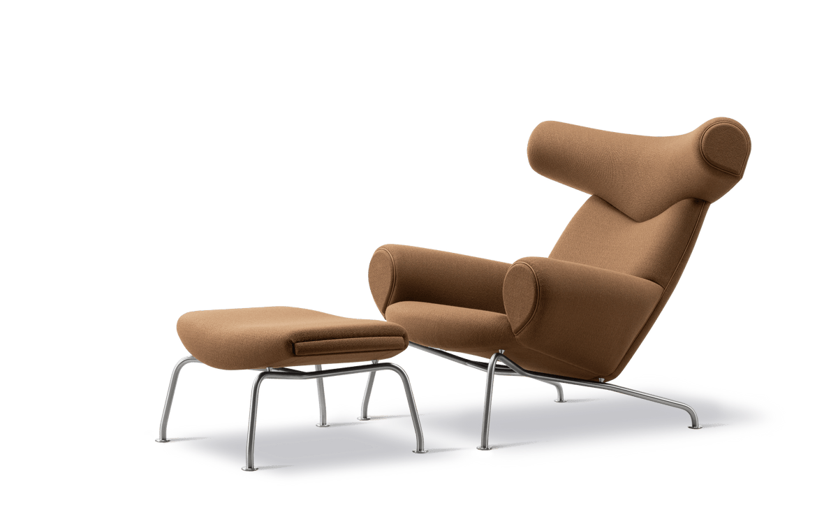 Fredericia Wegner Ox Chair lenestol. Velg tekstil og understell