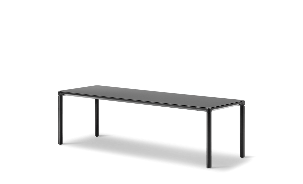 Fredericia Piloti Alu Table 120 × 39 cm. Velg understell og bordplate