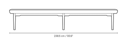 Carl Hansen VLA75L Foyer benk lang – måltegning