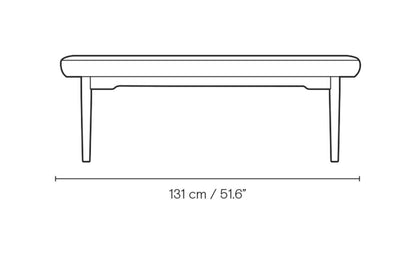 Carl Hansen VLA75S Foyer benk kort – måltegning