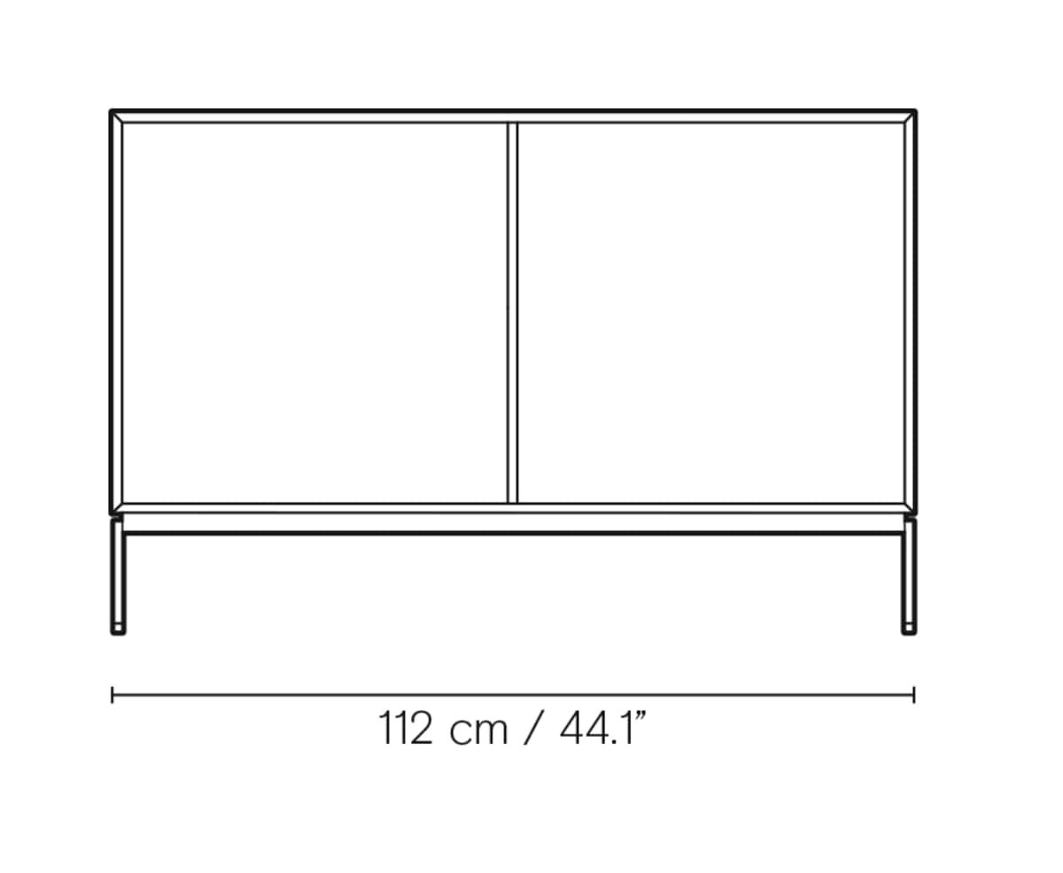 Carl Hansen FK632110F FK63 dyp gulvstående reol 72,5x112x36 cm – måltegning