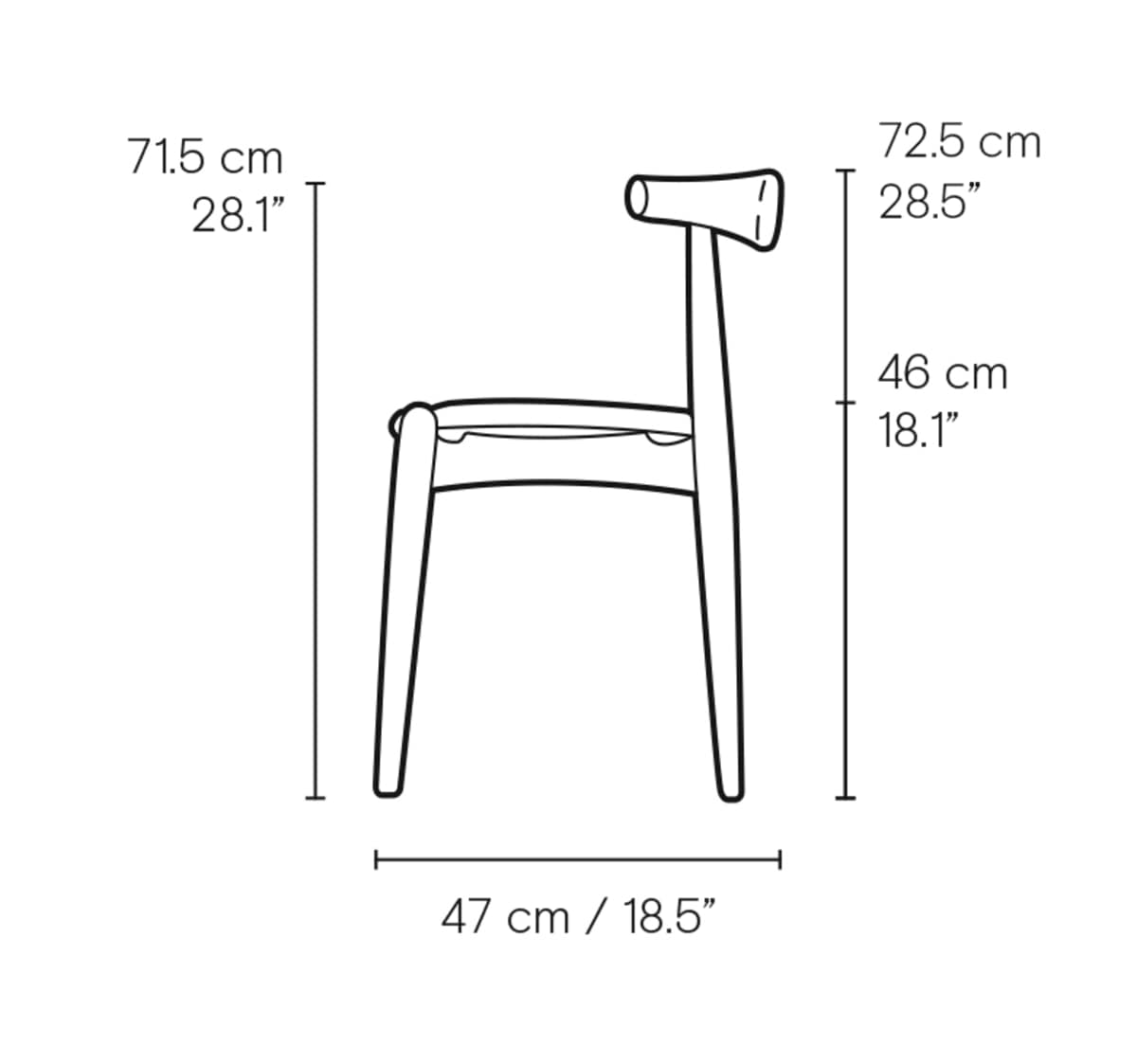 Carl Hansen CH20 – måltegning