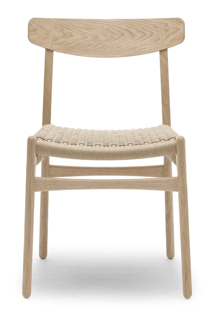 Carl Hansen CH23 – eik, hvitolje, naturfarget papirgarn