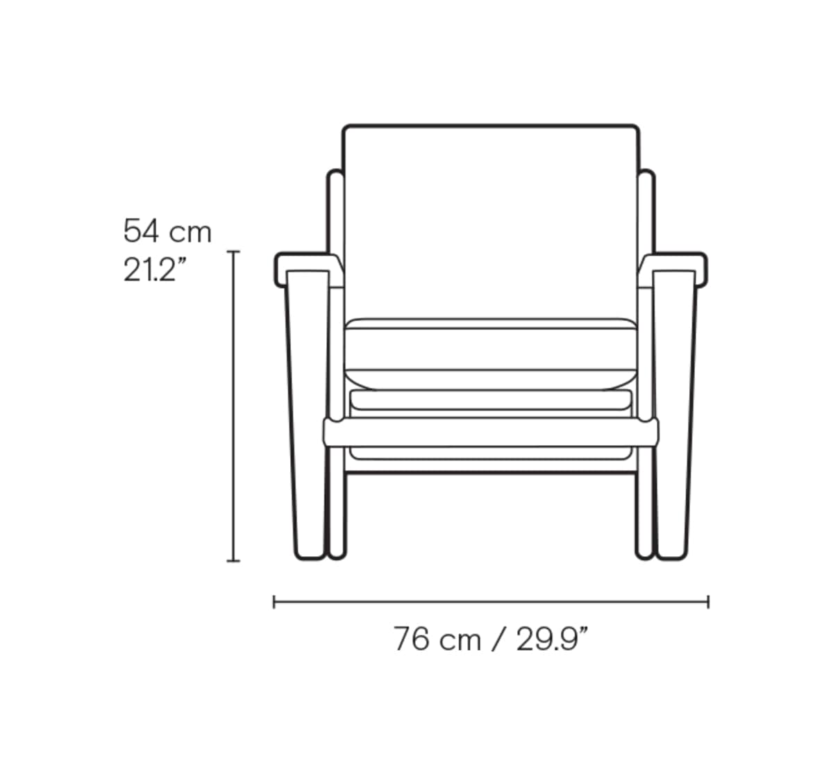 Carl Hansen CH290 lenestol – måltegning