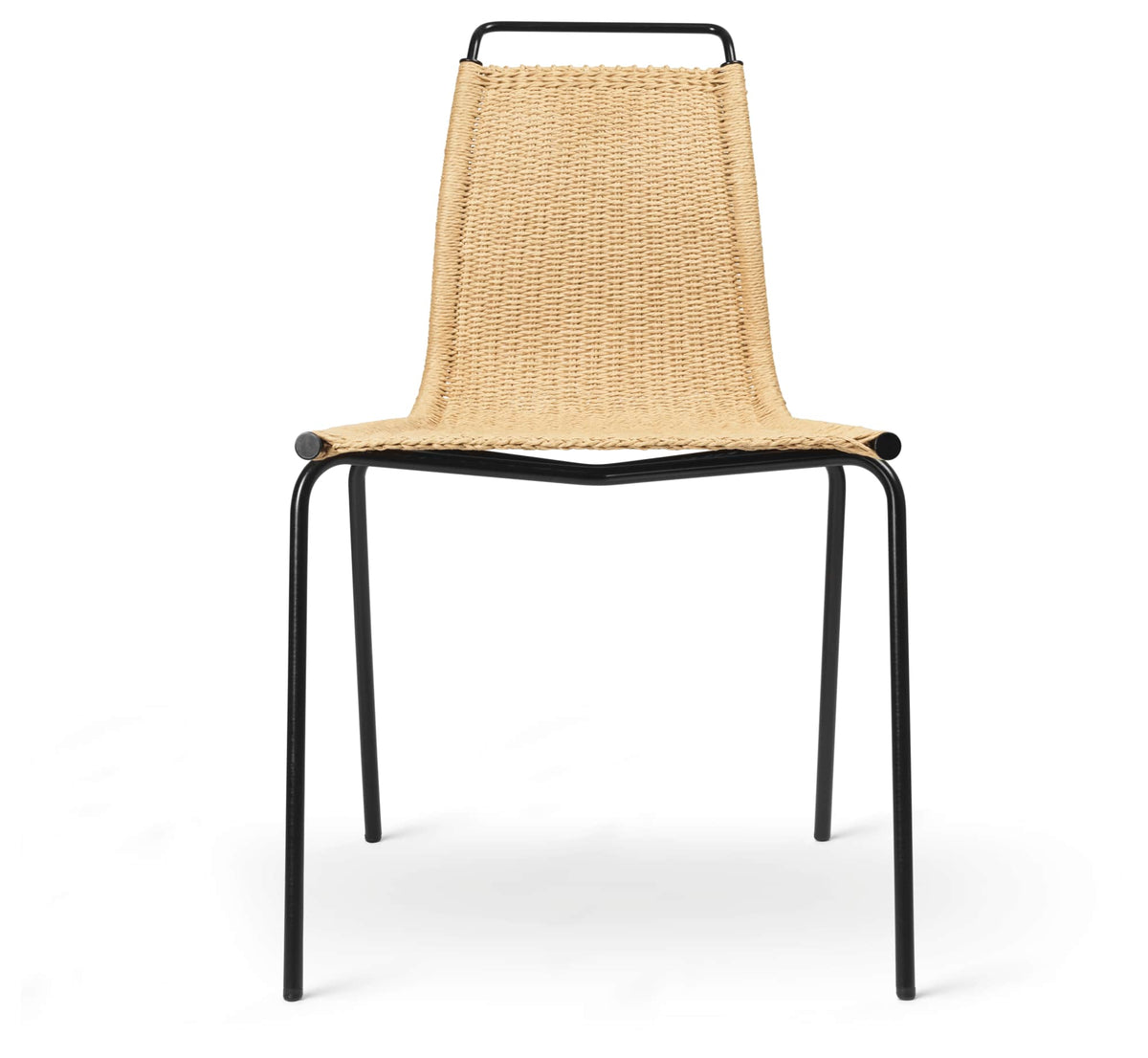 Carl Hansen PK1 spisestol – Ramme: svart pulverlakkert stål