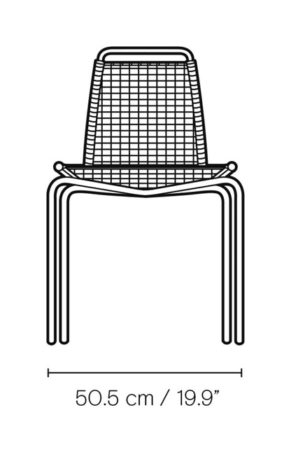 Carl Hansen PK1 spisestol – måltegning forfra