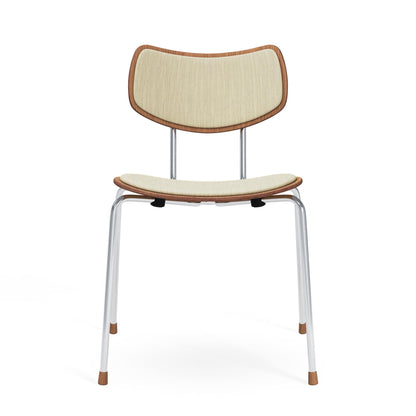 Carl Hansen VLA26P Vega Chair spisestol, polstret – Ramme: krom, eik, lakk, Tekstilgruppe 1