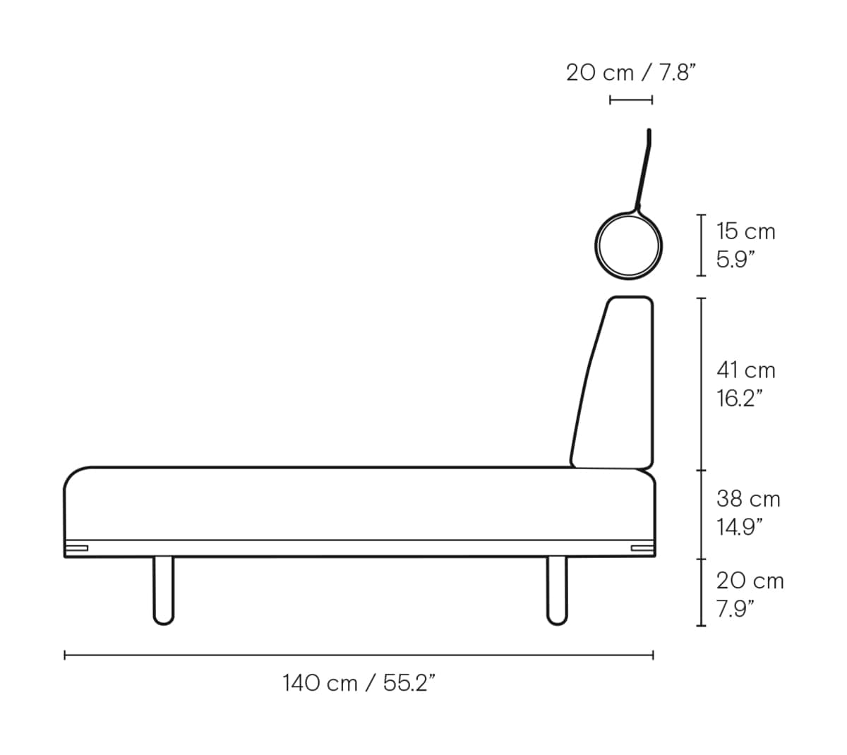 Carl Hansen BM0865 dagseng – måltegning