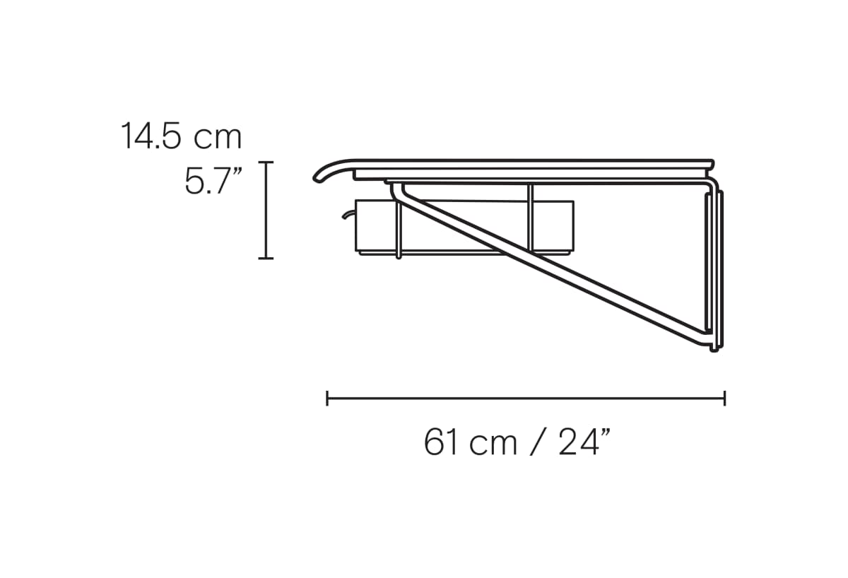 Carl Hansen AB019 Wall Desk veggskrivebord – måltegning