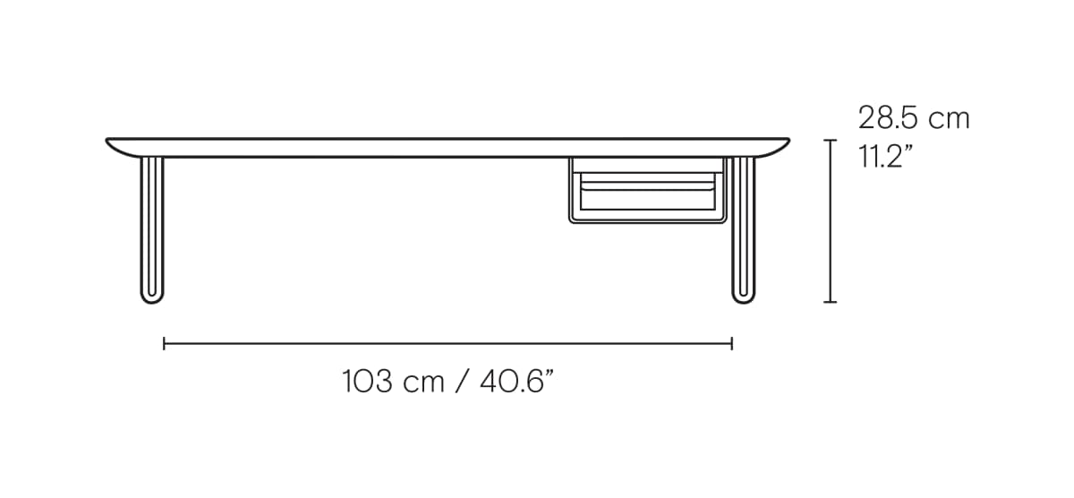 Carl Hansen AB019 Wall Desk veggskrivebord – måltegning