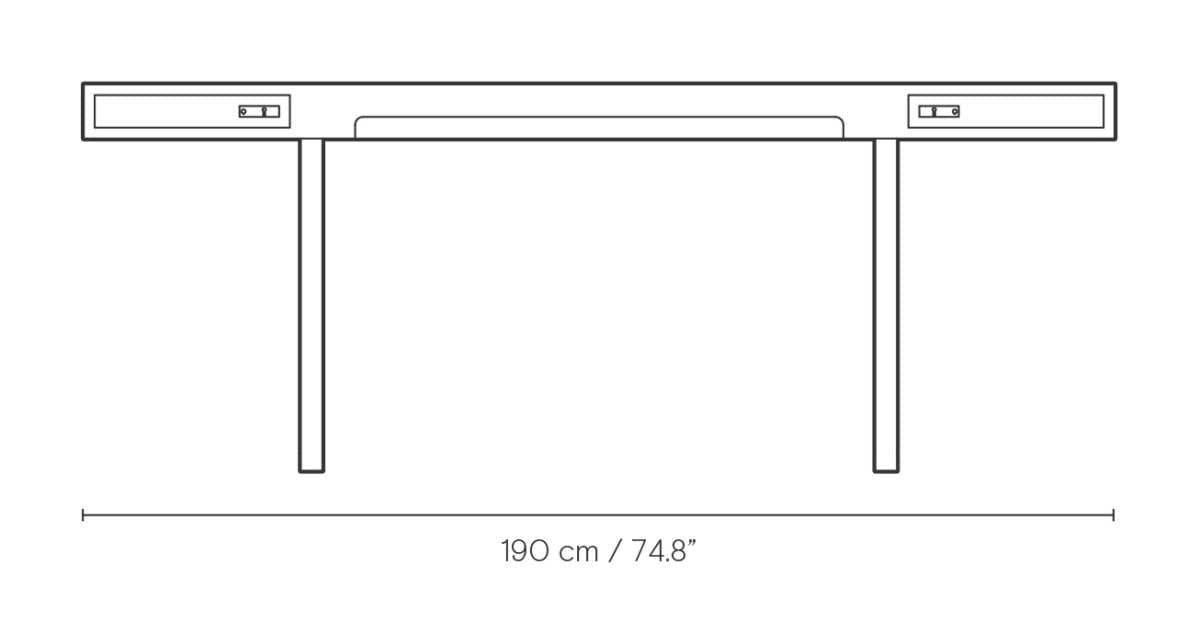 Carl Hansen CH110 skrivebord – måltegning