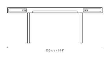 Carl Hansen CH110 skrivebord – måltegning