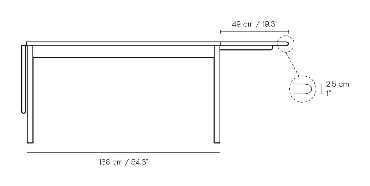 Carl Hansen CH006 spisebord – måltegning