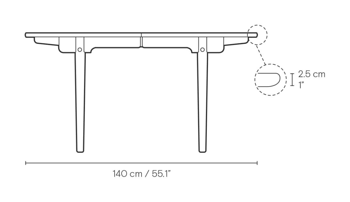 Carl Hansen CH337 spisebord – måltegning