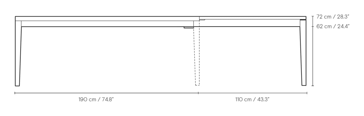 Carl Hansen SH900 Extend spisebord – måltegning