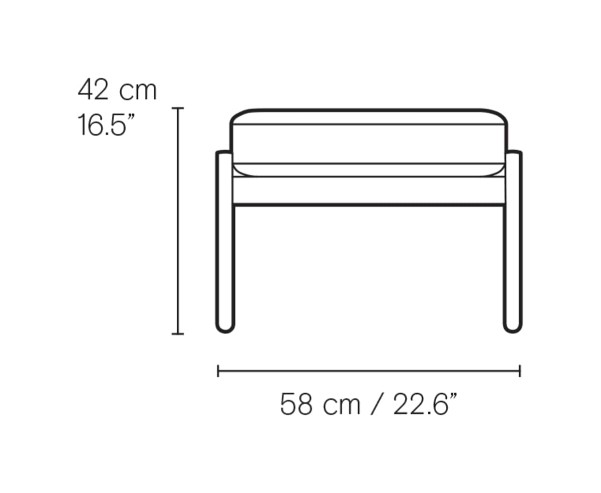 Carl Hansen CH290F fotskammel – måltegning