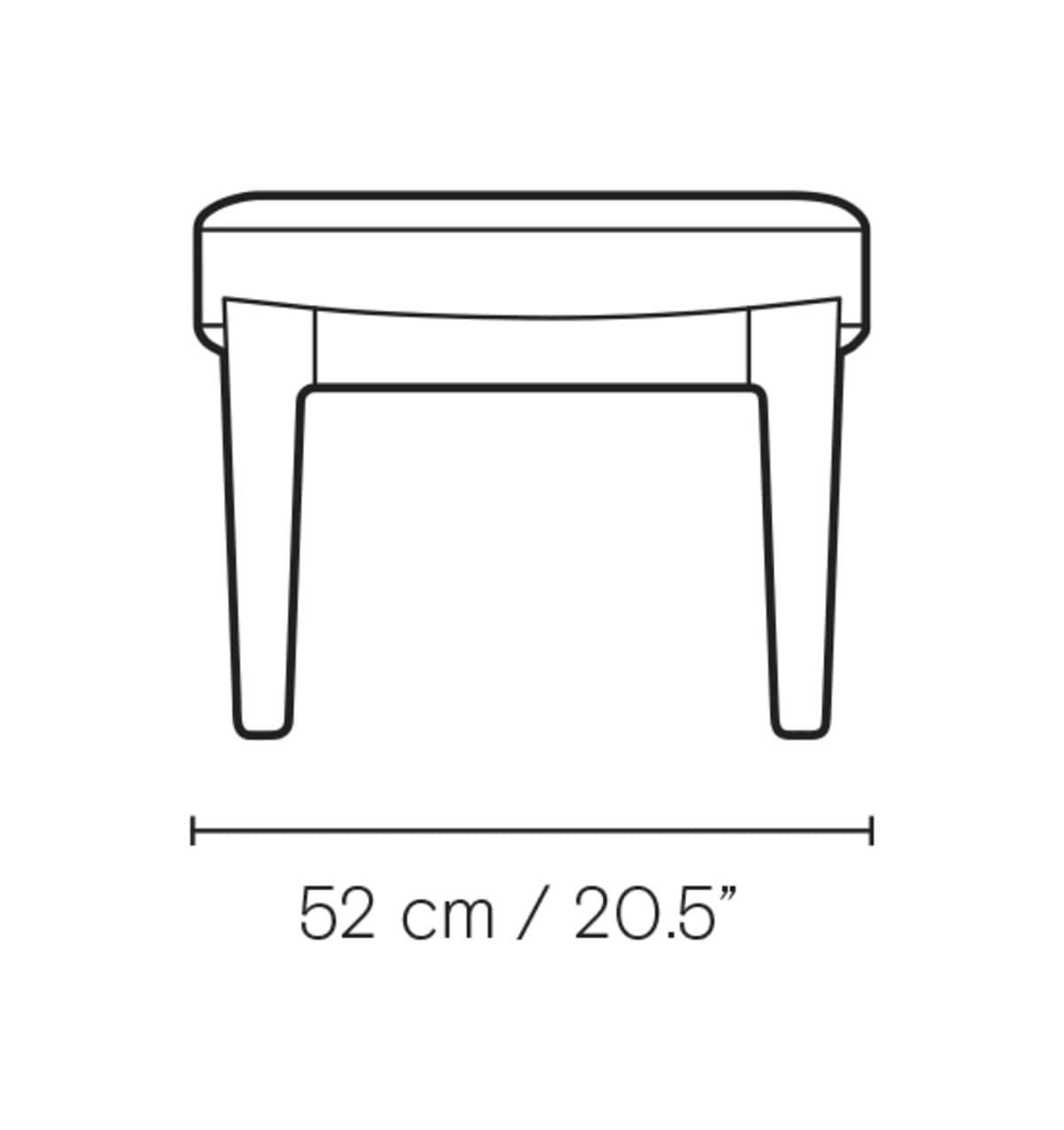 Carl Hansen CH290F fotskammel – måltegning