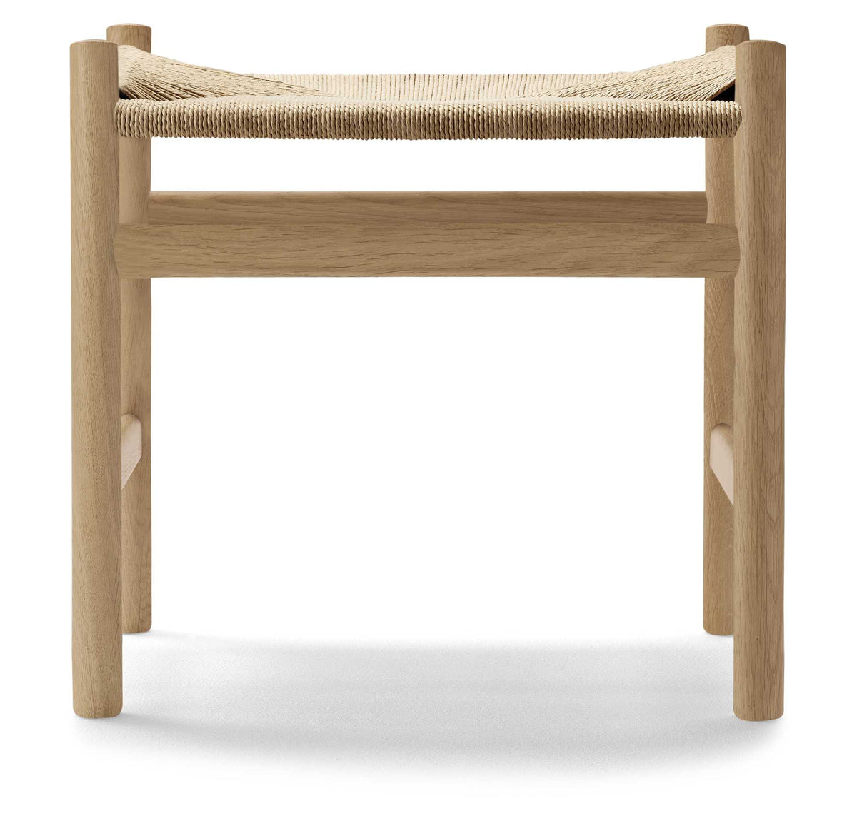 Carl Hansen CH53 fotskammel – eik, såpe, naturfarget papirgarn
