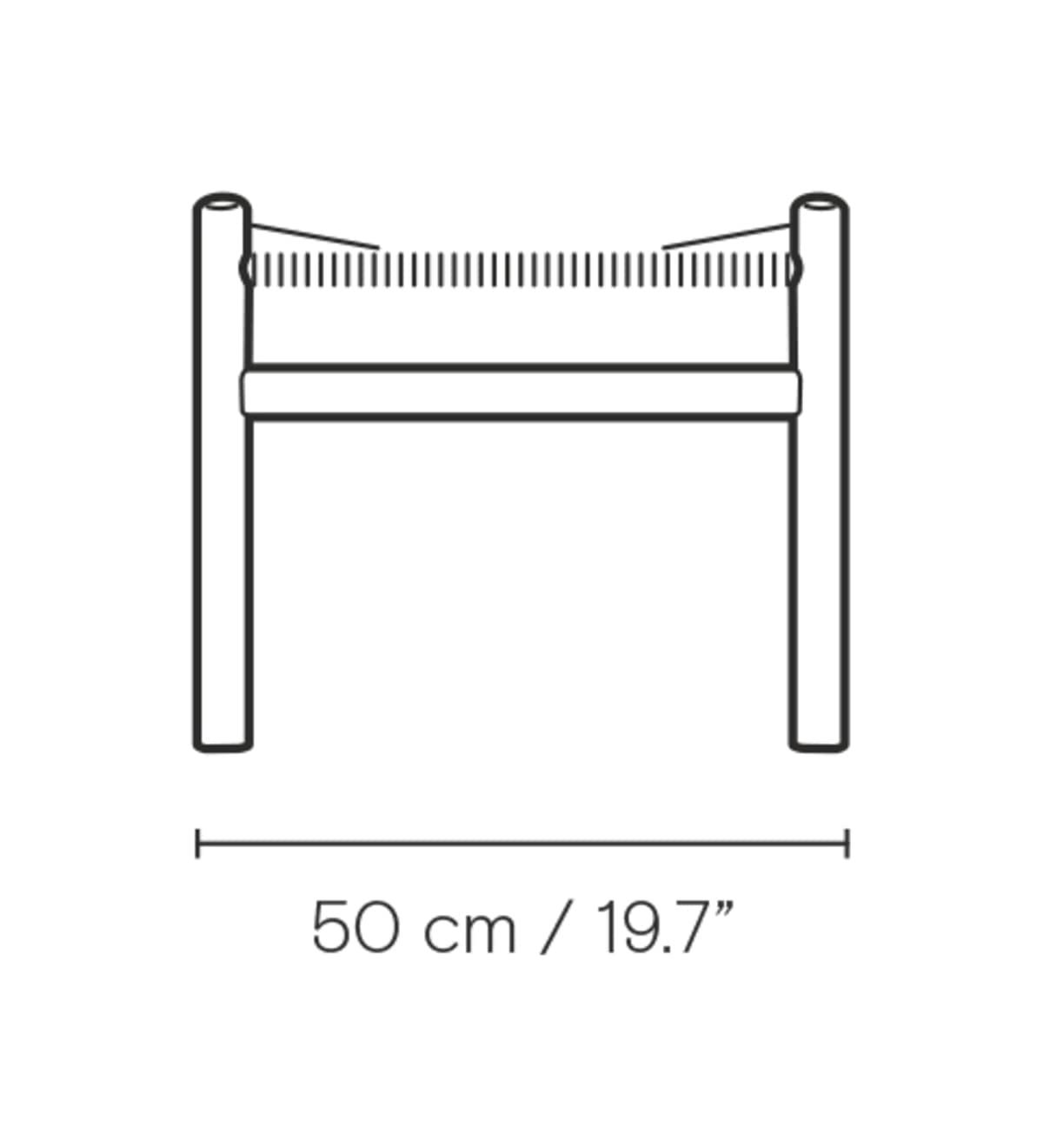 Carl Hansen CH53 fotskammel – måltegning