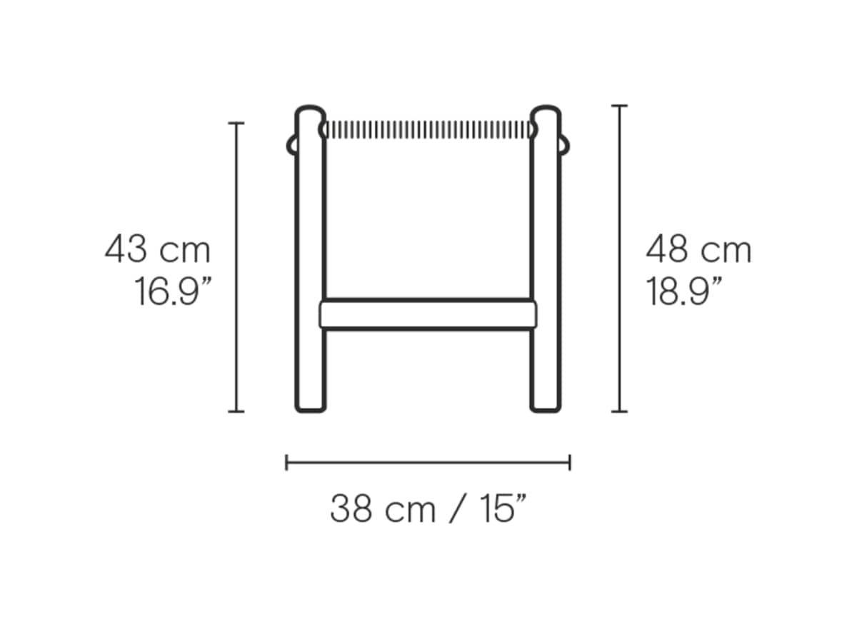 Carl Hansen CH53 fotskammel – måltegning