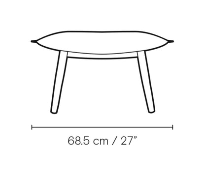Carl Hansen E016 Embrace fotskammel – måltegning