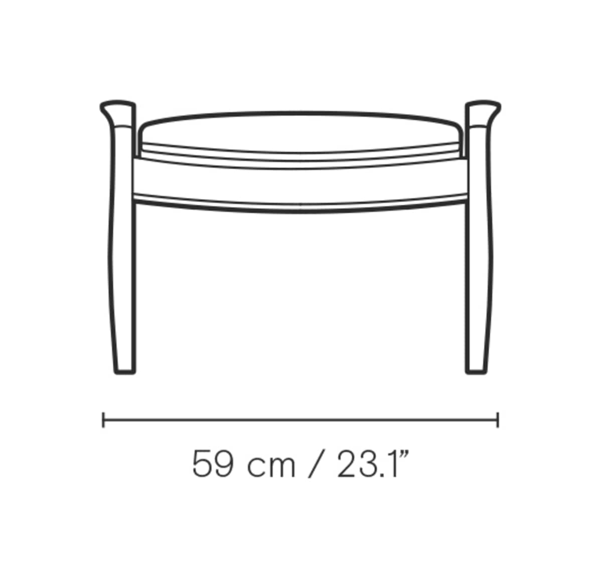 Carl Hansen FH430 Signature fotskammel – måltegning
