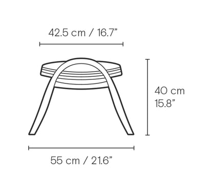 Carl Hansen FH430 Signature fotskammel – måltegning