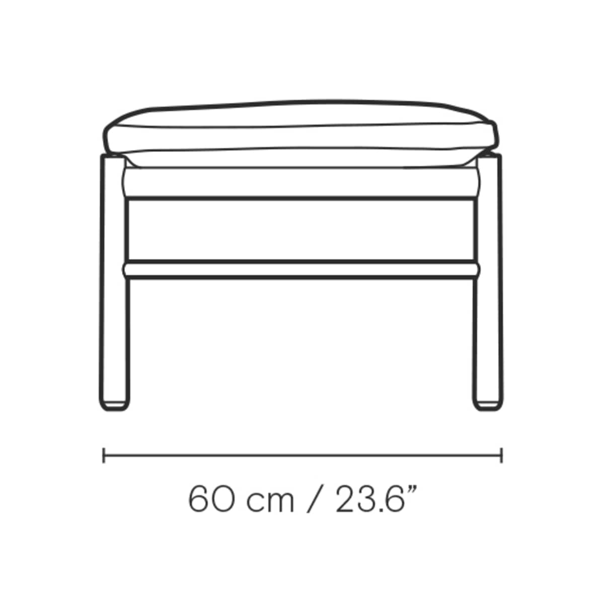 Carl Hansen OW149F Colonial Footstool – måltegning