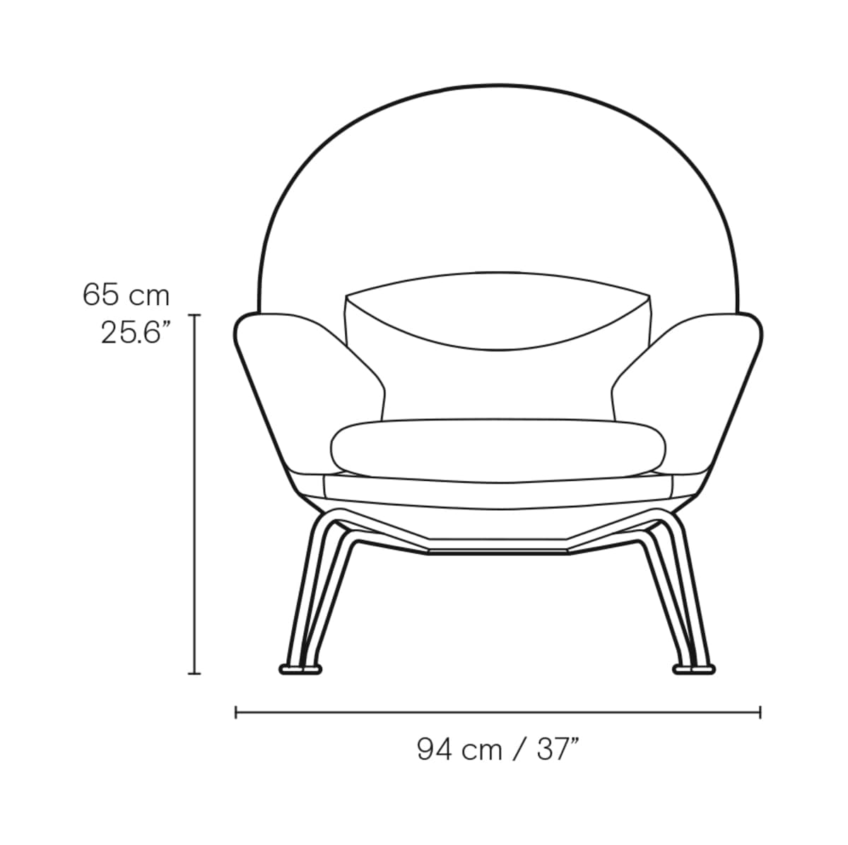 Carl Hansen CH468 Oculus Chair – måltegning