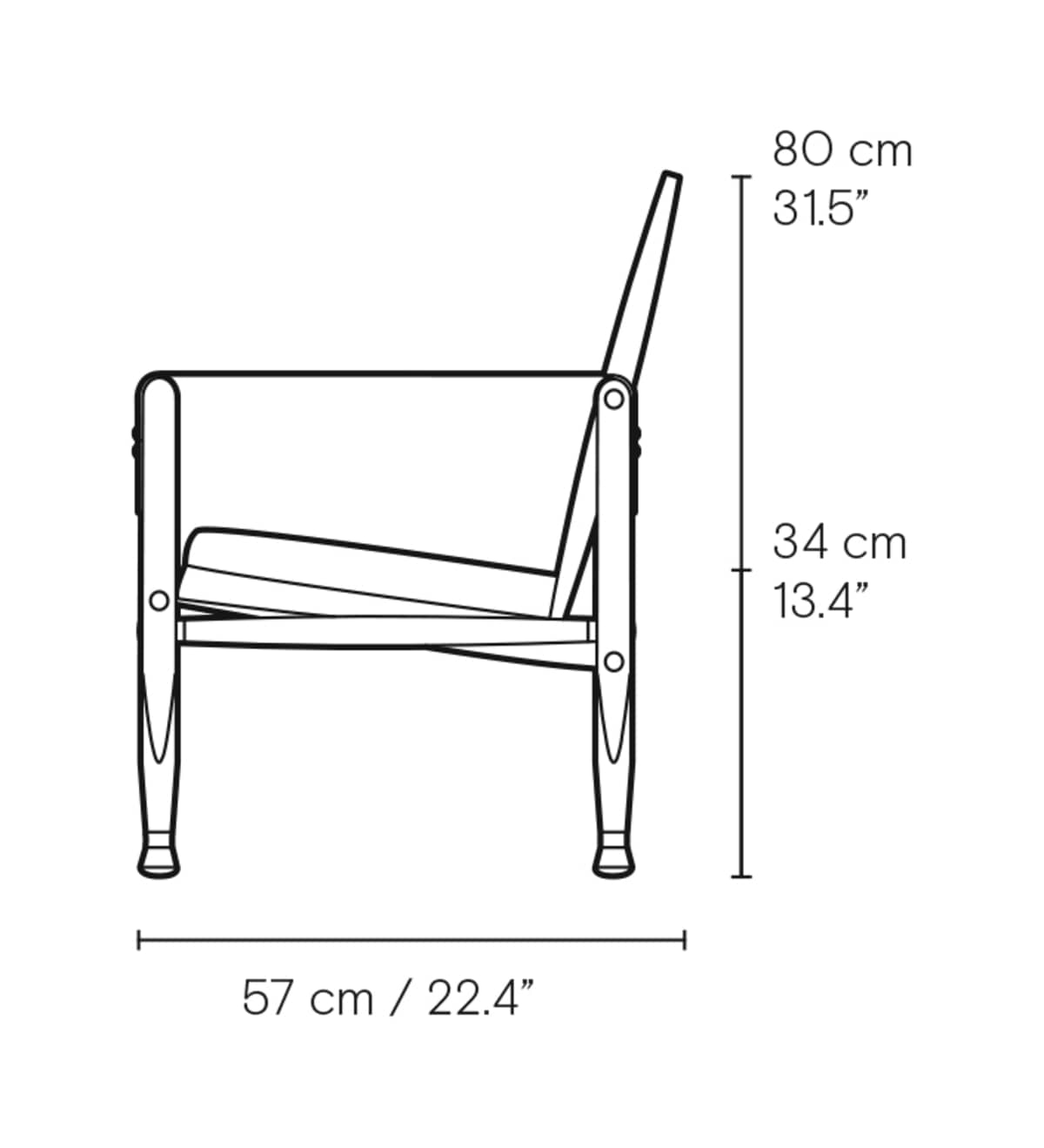 Carl Hansen KK47000 Safari Chair – måltegning