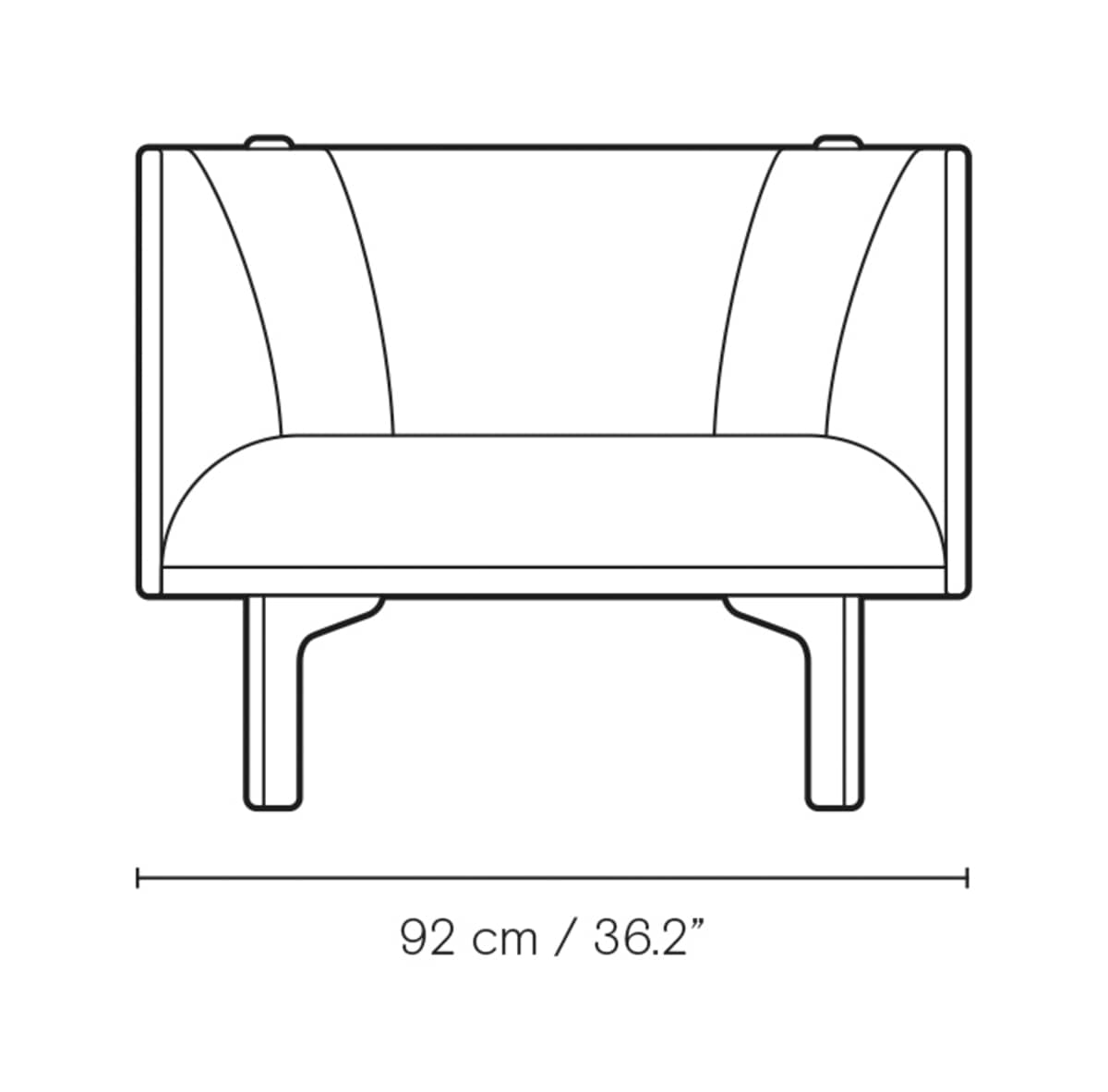 Carl Hansen RF1904 Sideways Lounge Chair – måltegning
