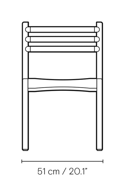 Carl Hansen AH501 utestol i teak – måltegning