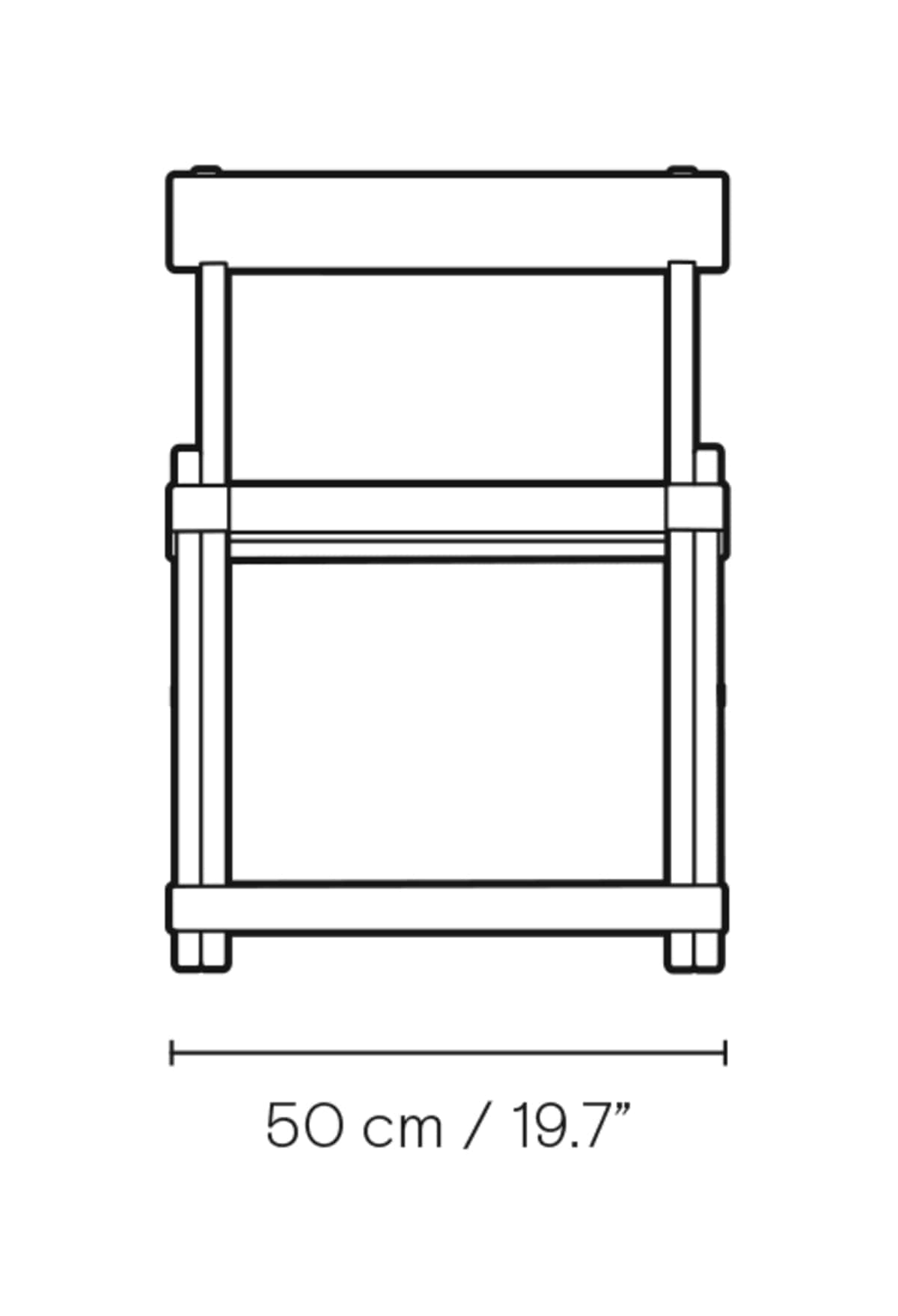 Carl Hansen BM4570 sammenleggbar spisestol – måltegning