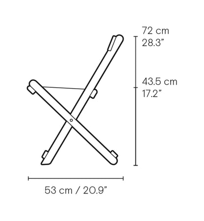 Carl Hansen BM4570 sammenleggbar spisestol – måltegning