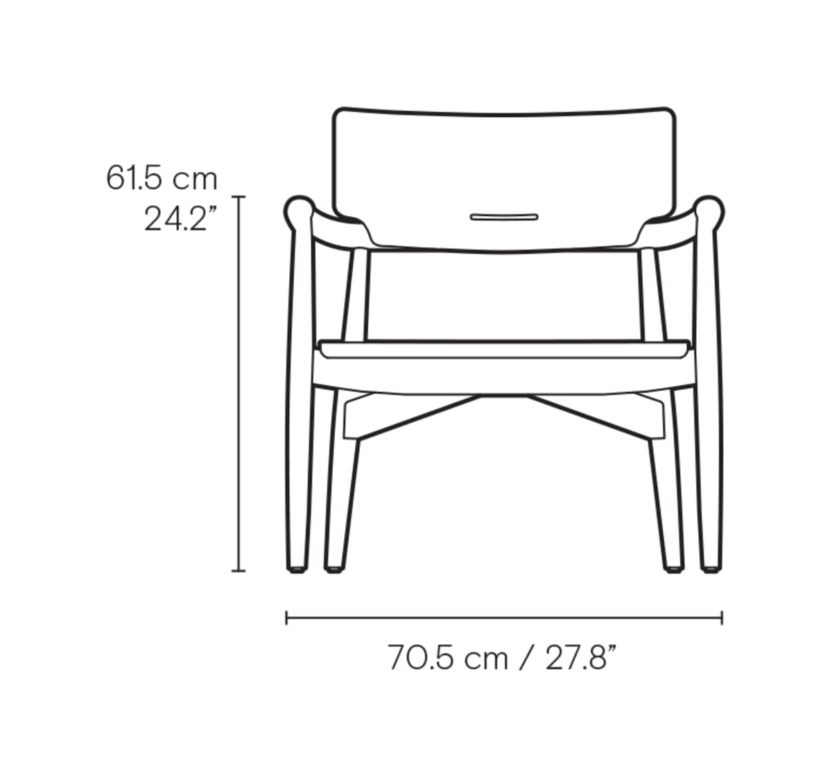 Carl Hansen E018 Embrace Outdoor lenestol – måltegning