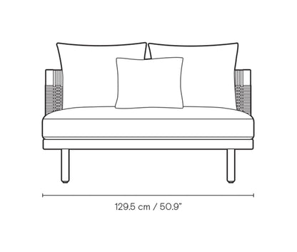 Carl Hansen E500 Embrace Outdoor loungemodul med rygg – måltegning