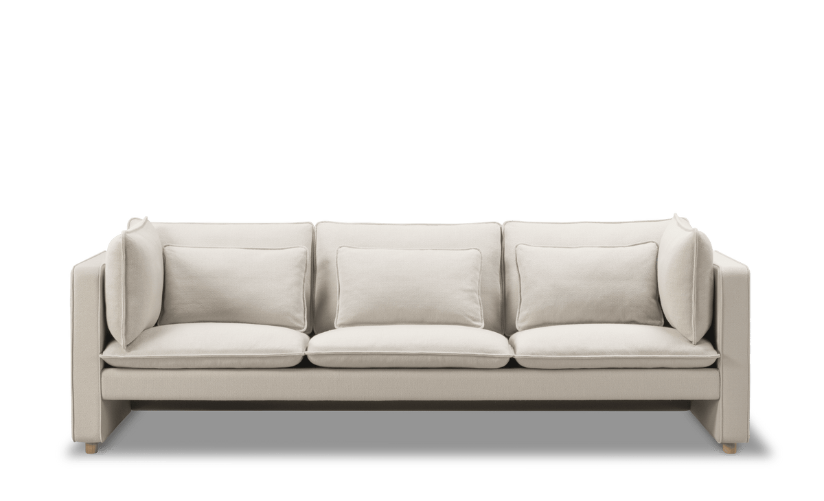 Fredericia Jota sofa 231 cm, 3-seter. Velg tekstil og armputer